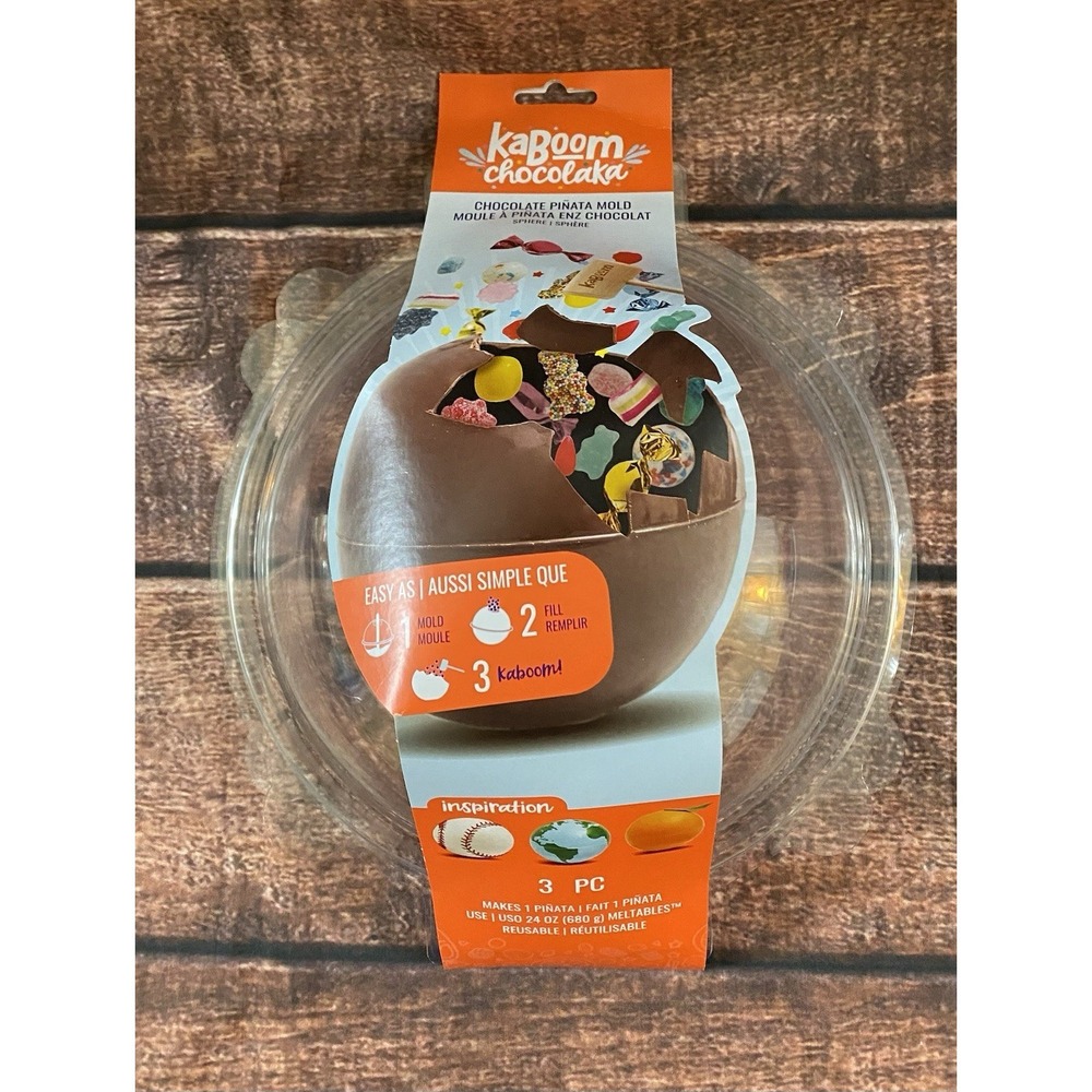 Kaboom Chocolaka Chocolate Piñata Mold (Sphere) Plastic New